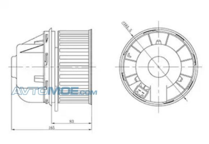Мотор отопителя LFH1076 Luzar (фото №1)
