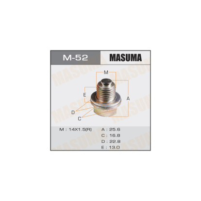 Пробка сливная M52 Masuma (фото №1)