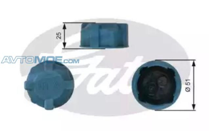 Крышка бачка расширительного RC220 Gates (фото №1)